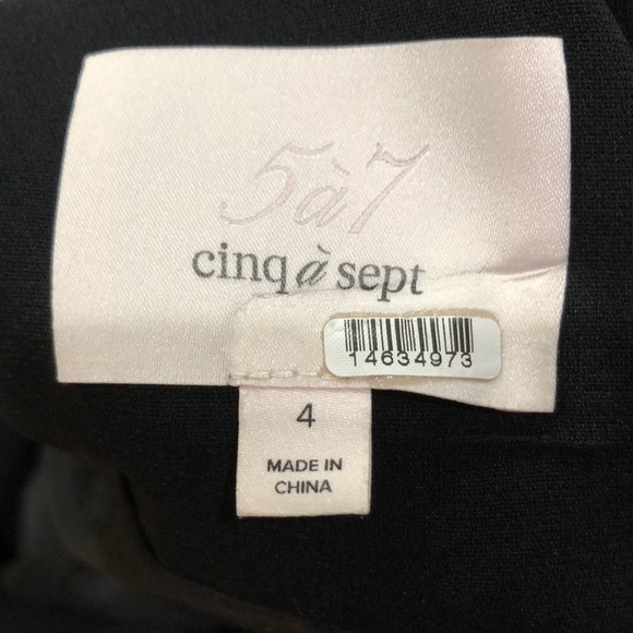 Cinq A Sept Altered Dani Fringe Blazer Size 4 Black - Picture 8 of 13